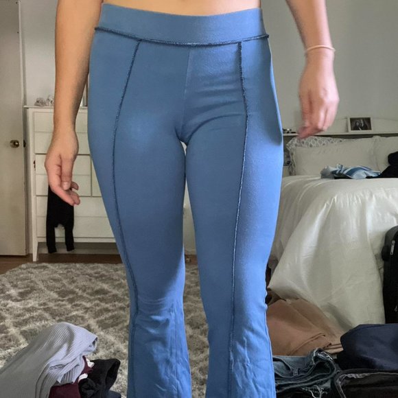 Blue Yoga Pants Flared - Picture 2 of 5